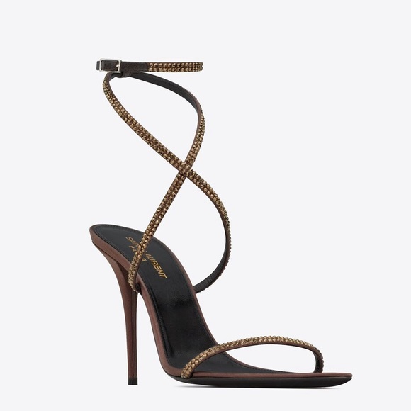 Saint Laurent Ava Sandals with rhinestones - Picture 1 of 11